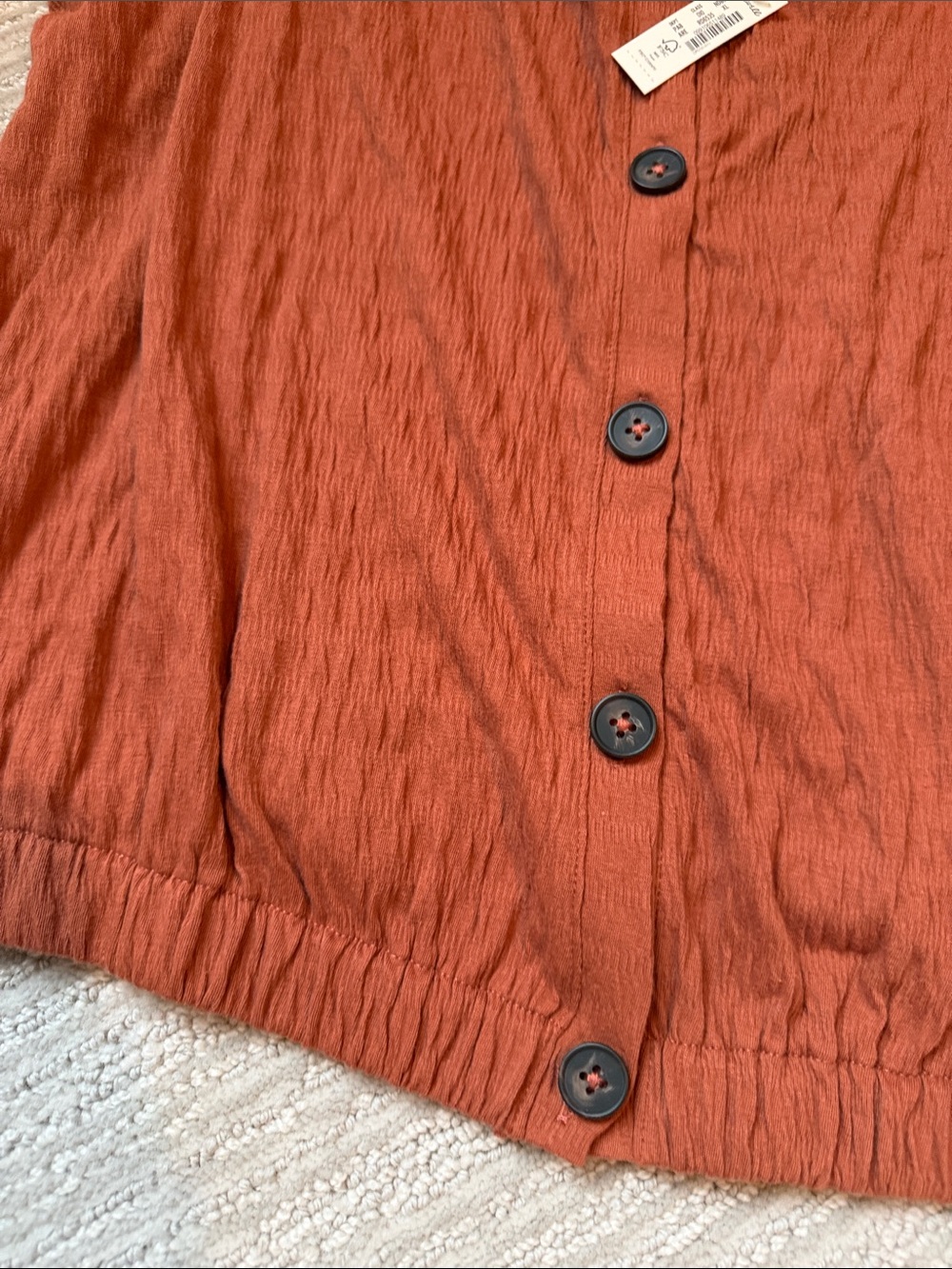 Madewell Rust-Brown front Button - Picture 2 of 4